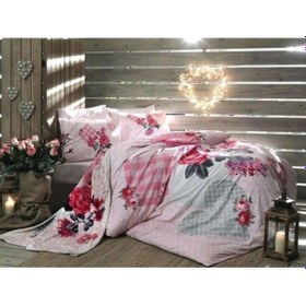 Resim Taç Ranforce Throwlu Lavien Rose Tek Kişilik Nevresim Takımı 