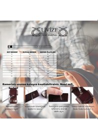 Resim Livze Hakiki Deri Klasik Erkek Kemeri 3cm Beyaz Beyaz 