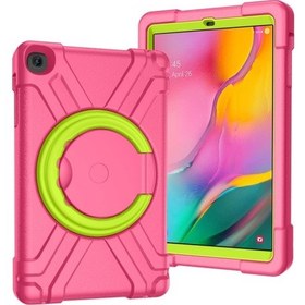 Resim Galaxy Uyumlu Tab A 10.1 Eva + Pc 360 Derece Dönen Braketli Düz Koruyucu Kabuk 