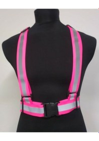 Resim Pembe Motorsiklet Yelek Reflektörlü Bisiklet Yelek Scooter Reflektörlü Yelek 