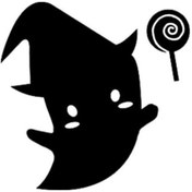 Resim Sevimli Hayalet Oto Motor Laptop Duvar Folyo Sticker 50 X 45 