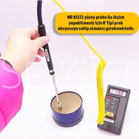 Resim Sevgift NR 81532B K Tipi Yüzey Sıcaklık Ölçer Prob -50°C +500°C 