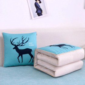 Resim Zhuque Üzerinde Logo Baskılı Ikisi Bir Arada Yastık Yorganı, Çok Fonksiyonlu Araba Kanepe Yastığı Yorganı (Yurt Dışından) 