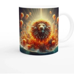 Resim Aslan Burcu Baskılı Kahve Kupası - Astral Denizaltı Dünyası Vs3 