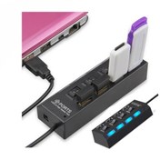 Resim Anahtarlı Işıklı On Off Düğmeli 4 Port Usb 2.0 Çoklayıcı Hub (533633910) 