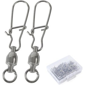 Resim Tenfowee 25 Adet Yüksek Dayanımlı Paslanmaz Çelik Döner Fırdöndü - Balıkçılık Aksesuarı 