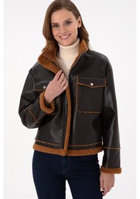 Resim U.s. Polo Assn. Kadın Kahverengi Deri Mont-kaban 50297229-400 400kahverengı 