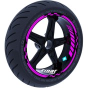 Resim Çınar Extreme Gül Pembesi Moto Gp Iç Dış Jant Şeridi Takım Sticker - 0726199634498 