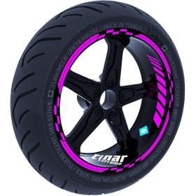 Resim Çınar Extreme Gül Pembesi Moto Gp Iç Dış Jant Şeridi Takım Sticker - 0726199634498 