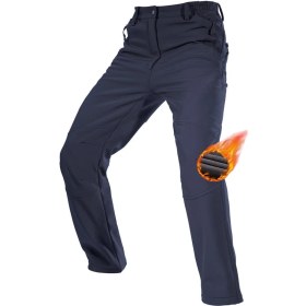 Resim Ghassy Co. Co. Erkek Çift Katmanlı Ultra Kalın Kışlık Kayak Motorcu Outdoor Softshell Pantolon 