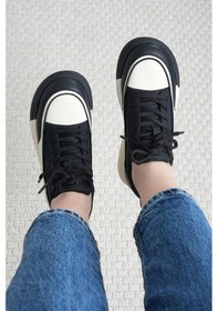 Resim Guja Rachel Hakiki Deri Kadın Spor Ayakkabı Siyah-siyah Siyah 