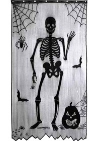 Resim Cadılar Bayramı Unsurları Korkutucu Desenli Kapı Perdesi Siyah Dantel Aile Cadılar Bayramı Partisi Manzara Dekorasyonu Diğer 