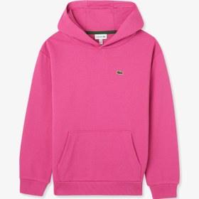 Resim Lacoste Çocuk Kapüşonlu Pembe Sweatshirt 