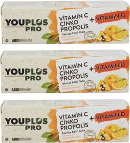 Resim Youplus Pro Vitamin C Çinko Propolis Vitamin D 15 Tablet X 3 