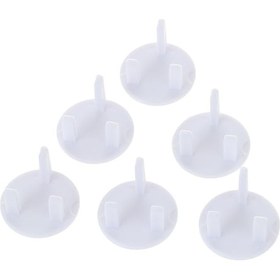 Resim Yifomall 6 Adet Beyaz İngiliz Tipi Prizi Korumalı Kapağı - Bebekler İçin Elektrik Şoku Engelleme, Abs Malzeme İle Dayanıklı 