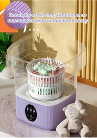 Resim BEKAZE KATLANIR PORTATİF YENİ NESİL MİNİ ÇAMAŞIR MAKİNESİ 13 LT 