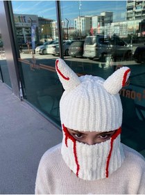 Resim EmgCraft Balaclava / Kar Maskesi / Balaklava / Boynuzlu, Göz Yaşı Balaklava 