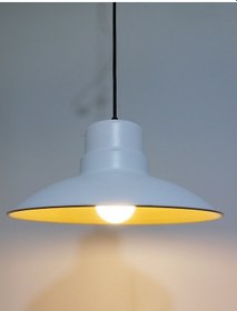 Resim Riolight Retro Beyaz Içi Gold Tekli Metal Sarkıt Çap: 30Cm (538288122) 