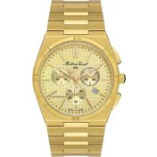 Resim Mathey-Tissot H117CHPDI Swiss Made Çizilmez Safir Cam Chronograph Fonksiyonlar Aktif Altın Erkek Kol Saati 