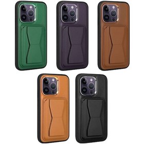 Resim İphone 14 Pro Uyumlu Kartlıklı Standlı Pu Deri Zore Memo Kılıf-koyu Yeşil Koyu Yeşil 