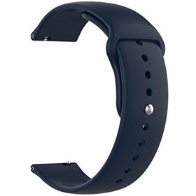 Resim Amazfit GTR 42 MM Mat Düz Renkli Silikon Lacivert Kordon 