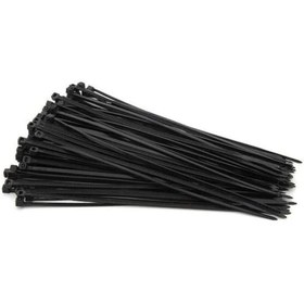 Resim ZEMBİL 500 Adet Siyah Plastik Cırt Kelepçe Kablo Bağı 4.8x250mm 