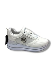 Resim Wickers 2927-26 Cilt Deri Dolgu Topuklıu Anatomik Kadın Sneaker Beyaz Gri Beyaz 
