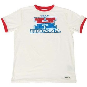 Resim Honda H Logolu Tişört Beyaz - Kırmızı 