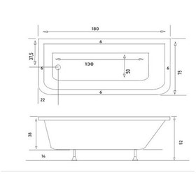 Resim Shower Omega 75X180 CM Özel Küvet 