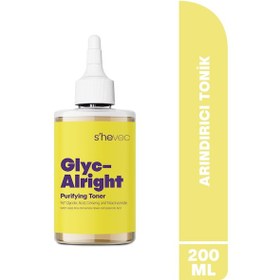 Resim She Vec Glyc Alright Gözenek Sıkılaştırıcı ve Aydınlatıcı Etkili Tonik 200 ML 