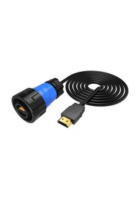 Resim YM24-HDMI-MP-MP-3M-001 Su Geçirmez HDMI Konnektör - Erkek 