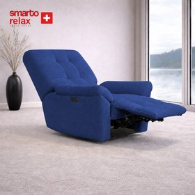 Resim Smarto Relax Porto Liftli TV Koltuğu Çift Motorlu Elektrikli Hasta Koltuğu Polyester Kumaş Baba Koltuğu - Turuncu 