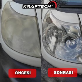 Resim KRAFTECH Yeni Nesil Premium I Buharlı Araba Far Temizleme Ve Parlatma Seti - 9 Parça Ürün 