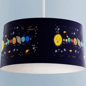 Resim Talia Home Gezegen Desenli Çocuk Odası Sarkıt Avize 