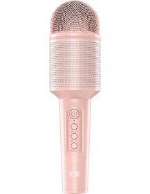Resim Hombey Soaiy Mc8 Kablosuz Bluetooth Mikrofon - Ev Karaoke Sistemi, Müzik Çalar, Ses Kartı, Telefon İle Kanta, Pembe 