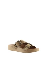 Resim Bueno Shoes Bej Deri Kadın Dolgu Topuklu Terlik 01wu4603 