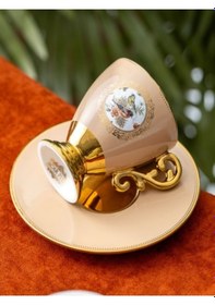 Resim Markız 6 Kişilik Porselen Kahve Fincanı Takımı - 90 Ml Çok Renkli 