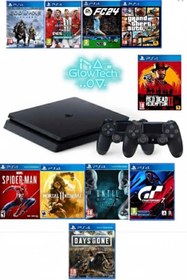 Resim GlowTech Bursa Sony Ps4 1 Tb Slim Kasa 10 Oyunlu 2 Adet V2 Kol (11.00V) Revize Edilmiş Ürün 12 Ay Garanti 