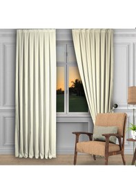 Resim Krem Ada Fon Perde Normal Pile 1'e 2,5 Pile-krem Krem 