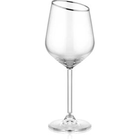 Resim The Mia Gina Şarap Kadehi 6'lı Set - Gümüş 