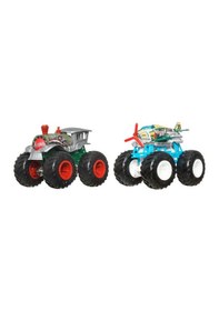 Resim Hot Wheels Monster Trucks Güçlü İkili 1:64 Arabalar Loco Punk & A Çok Renkli 
