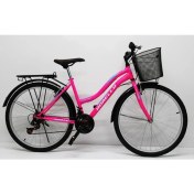 Resim Dorello Bisiklet 2650 Model 26 Jant Bisiklet Çamurluk Bagaj Sepetli Pembe Lady Model 