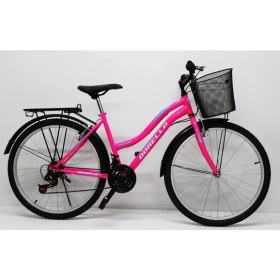 Resim Dorello Bisiklet 2650 Model 26 Jant Bisiklet Çamurluk Bagaj Sepetli Pembe Lady Model 