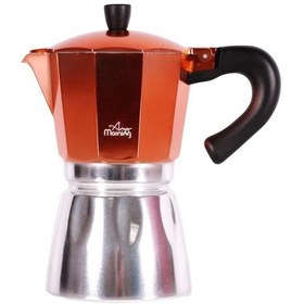 Resim Any Morning Hes-6 Espresso Kahve Makinesi Alüminyum Moka Pot 240 Ml Bakır 
