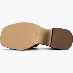 Resim Valmenti Kadın Hakiki Deri Taba Topuklu Terlik 1141 905 Bn Trlk Y26 Tan Leather 