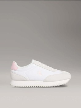 Calvin Klein Kadın Krem - Beyaz - Kırmızı Düşük Bilekli Spor Ayakkabı