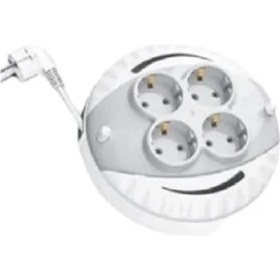 Resim Sgs Mini Uzatma Kablosu 5m Makaralı Çocuk Emniyetli(Beyaz) 