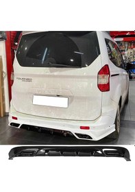 Resim Ford Tourneo Courier Egzoz Görünümlü Arka Ek Plastik Siyah Difüzör Arka-bodykit-ek-karlık 
