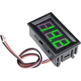 Resim 0.56 Inç 0-100V 3 Kablolu Dc Voltmetre, Yüksek Hassasiyetli Ölçüm Cihazı 