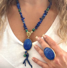 Resim 925 Ayar Gümüş Lapislazuli Set 